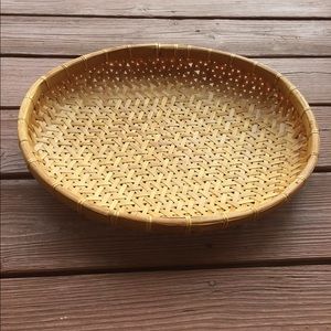 Woven bamboo tray